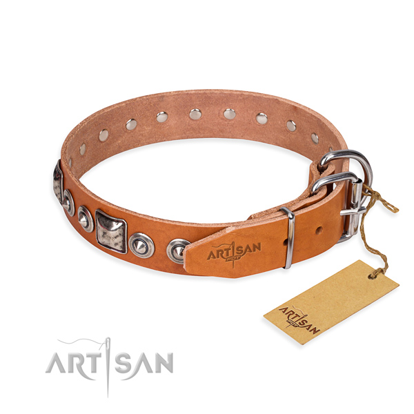 Awesome leather collar for your elegant pet
