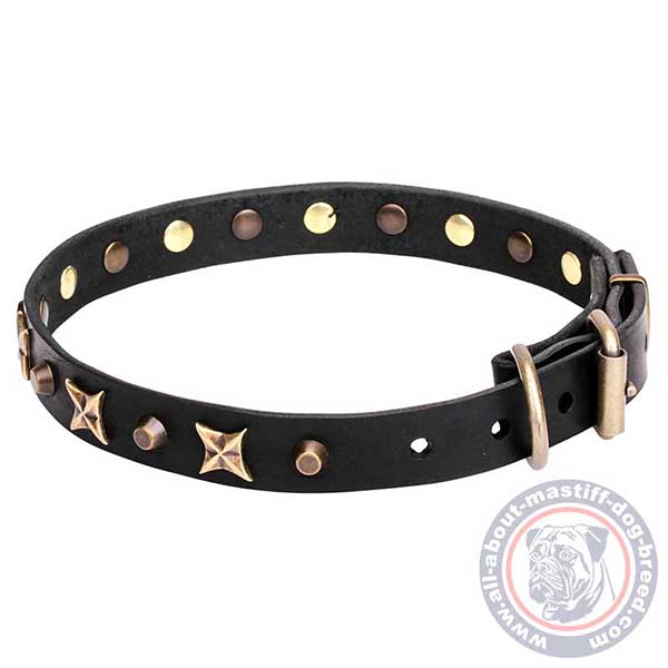 Safe leather dog collar