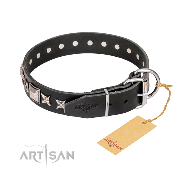 Versatile leather collar for your favourite four-legged friend