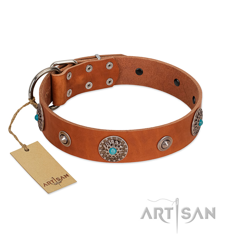 Mastiff leather dog store collars